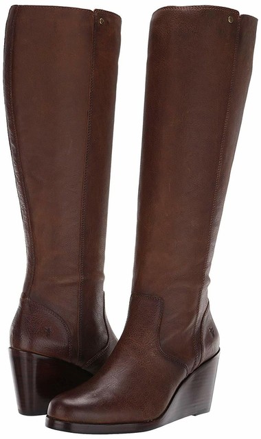 frye wedge tall boots