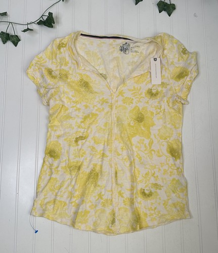 Anthropologie Pilcro And The Letter Press Shirt Womens Extra Small Nwt Yellow