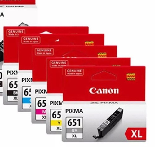 Genuine Canon CLI-651XL ink cartridges 