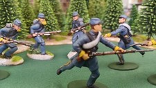 ACW SET OF 5 AMERICAN CIVIL WAR CONFEDERATE INFANTRY 54MM 1/32
