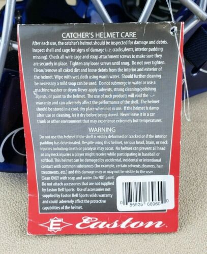 Easton Synergy Fastpitch Catcher Schutzhelm blau ungetragen Gr. Small - Bild 8 von 12