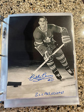 Bobby Baun Signed Autographed Toronto Maple Leafs 8X10 Photo