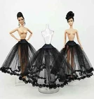 3 PCS Handmade Set Black Petticoat UNDER SKIRT SLIP Fashion Silkstone Royalty FR