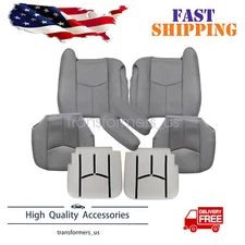 For 03-06 Cadillac Escalade Front Perforated Leather Seat Cover / Foam Cushion