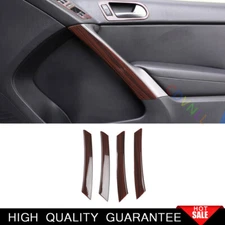 For Volkswagen Tiguan 2010-2016 Red Wood Grain Interior Door Armrest Cover Trim