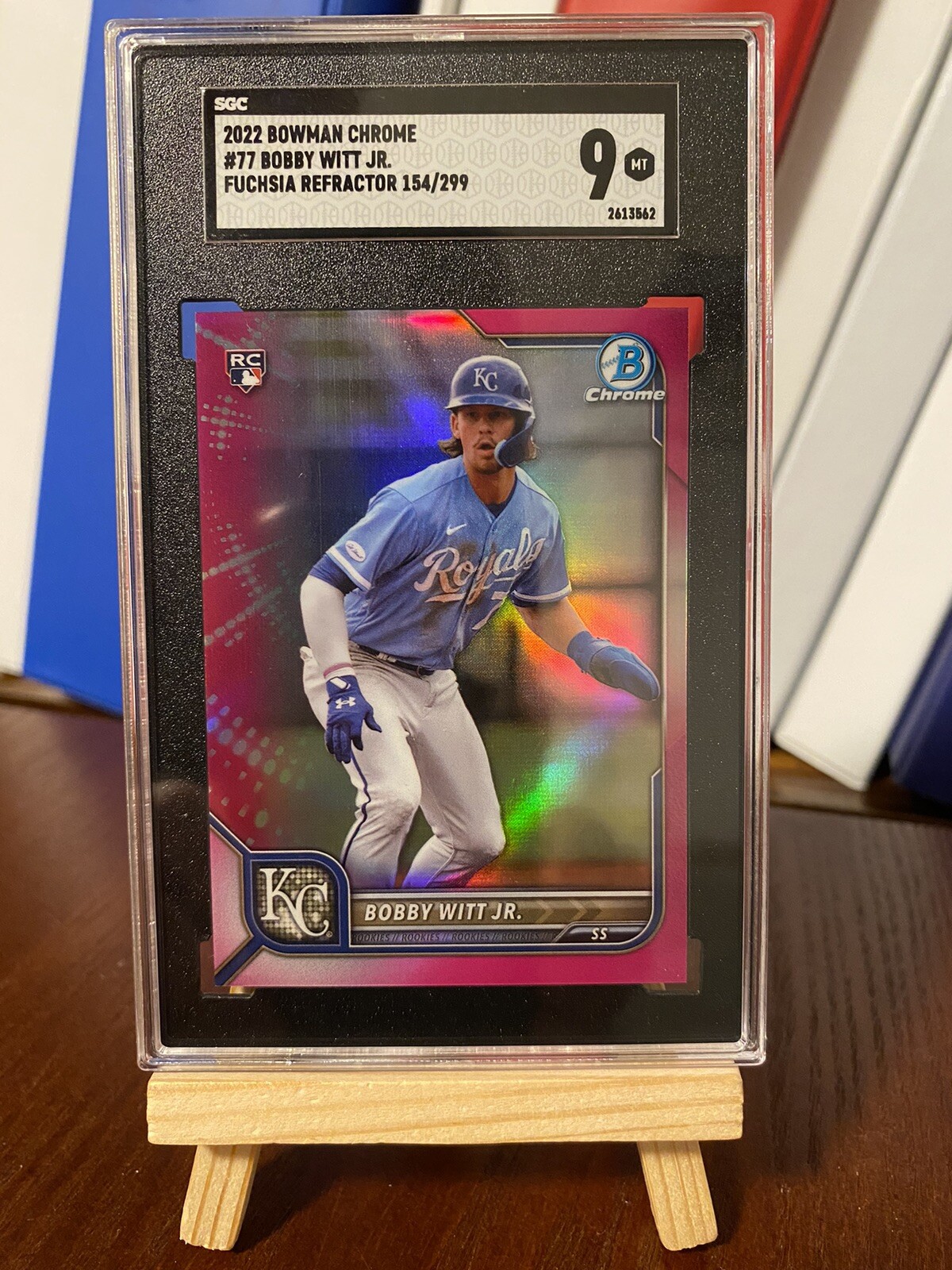 Bobby Witt Jr 2022 Bowman Chrome Fuchsia Refractor RC Rookie #/299 SGC ...