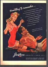 1943 Jantzen America's Swim Suit Men Women  CLARK Vintage Print AdS