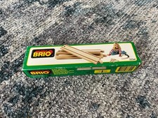 Brio STRAIGHT ACCESSORY TRACK set 33341 4pcs / Vintage Brio 1990 RARE 