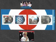 THE WHO ROCK MUSIC GROUP STAMPS   ROYAL MAIL(MNH) + TCHAD(1 X USED 1 X MNH)
