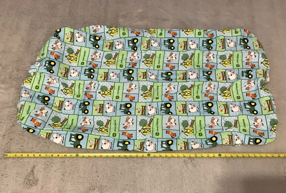 Juego de cama de cuna para tractor agrícola John Deere, almohada, sábana ajustable, manta, edredón Foto 4 de 4