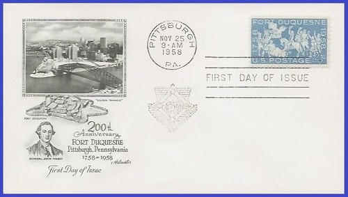 USA5 #1123 U/A ARTMASTER FDC Fort Duquesne - 第 1/1 張圖片