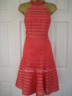 karen millen coral bow dress