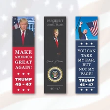 3-Piece Donald Trump Presidential Bookmark Set - One Sided, Cardstock