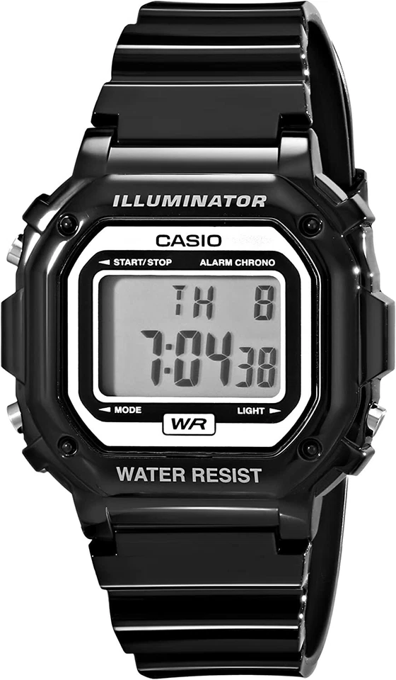 Casio Men's Black Resins Band Calendar Daily Alarm Watch 43MM F108WH-1AOS
