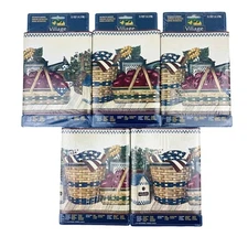 Country Apples Wallpaper Border 15’ Each Basket Sunflower Patriotic Red Blue NEW