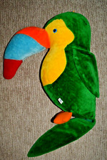 HUGE Vintage 1983 ACME Tropical Toucan Parrot Bird Plush 24" Colorful Exc cond