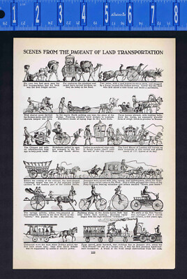 HISTORY OF OVERLAND TRANSPORTATION: Walking, Animals, Wheels, Engines - 1947