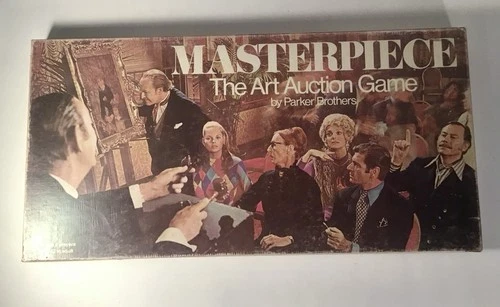 Vintage 1970 MASTERPIECE Art Auction Game 100% Complete Parker Brothers