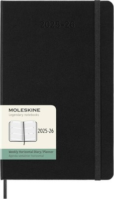 Moleskine Classic 18 Month 2025-2026 Weekly Horizontal Planner, Hard Cover, L...