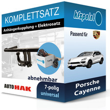 AUTO HAK Anhängekupplung abnehmbar und E-Satz 7polig für Porsche Cayenne 02- AHK