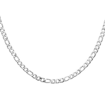Mens Chains Necklaces 7mm 26 Inch Long Stainless Steel Chain Necklace, Silver