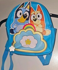 Bluey  Bingo Small Blue Polyester Kids Backpack, Zip, Adjustable, Pockets