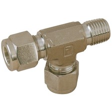 PARKER 6MRT4N-316 Run Tee,SS,A-LOKxM,3/8Inx1/4In 5XPE1