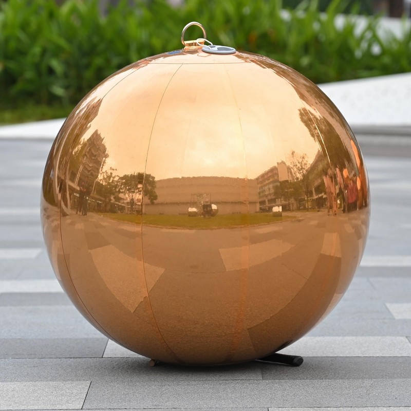 Yescom 20" Big Shiny Inflatable Mirror Ball Reusable Party Wedding Event Gold