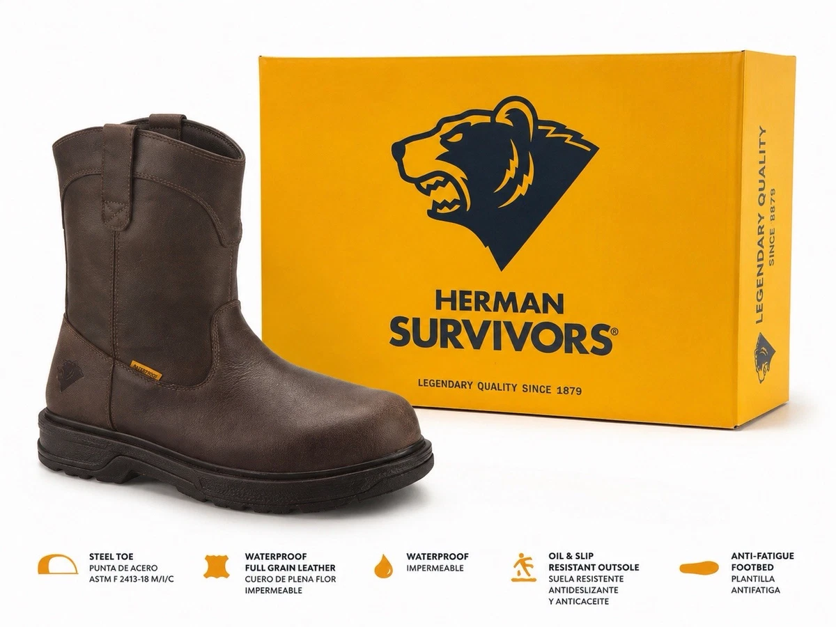 Workwear Steel Toe Solid Boots for Men for sale | eBay