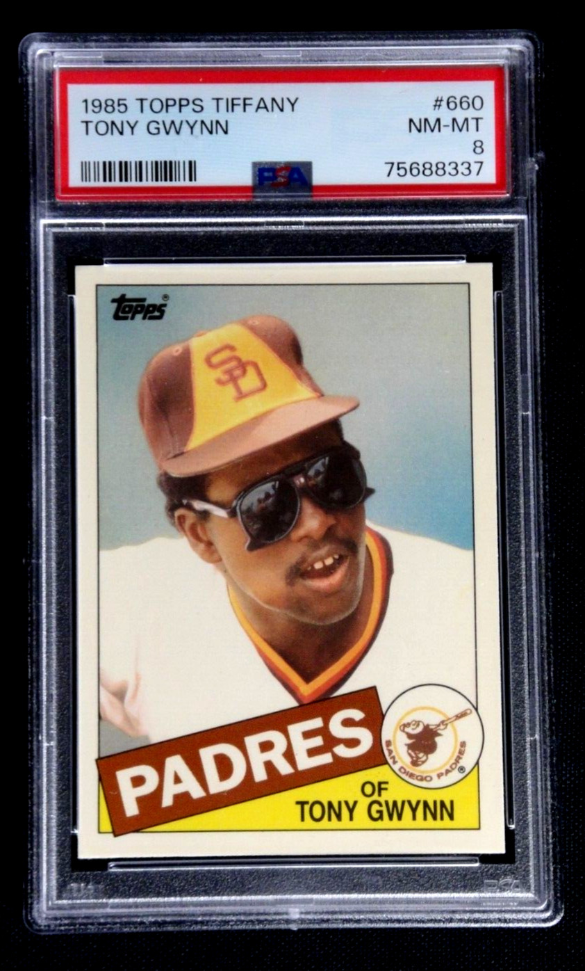 TONY GWYNN  1985 TOPPS TIFFANY #660 PSA 8 NM-MT BASEBALL CARD HOF PADRES GRADED