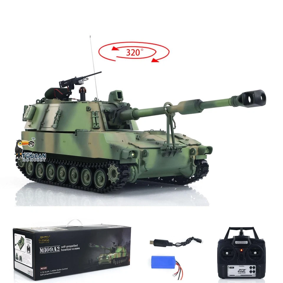 Tongde 1/16 Radio Control Tank Self-propelled Howitzer Infrared BB Metal Wheels - Image 2 of 4