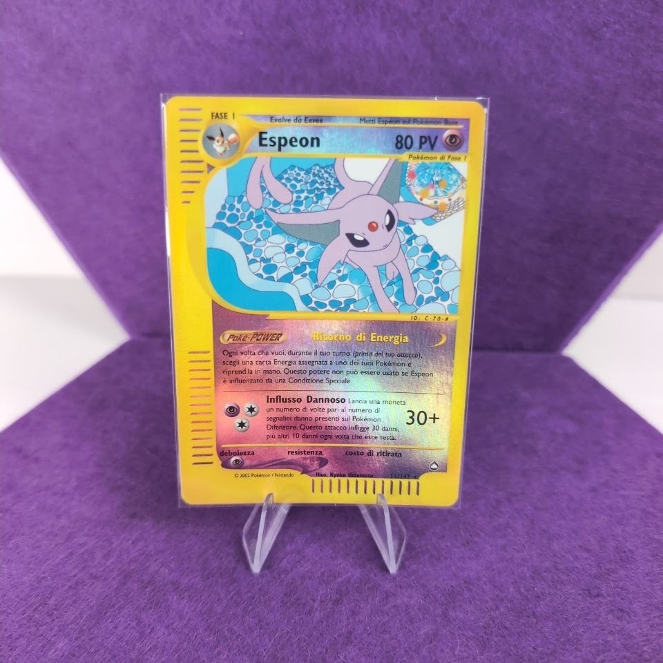 Espeon Aquapolis Reverse Holo 11/147 Pokemon Card ITA Vintage WOTC - NM