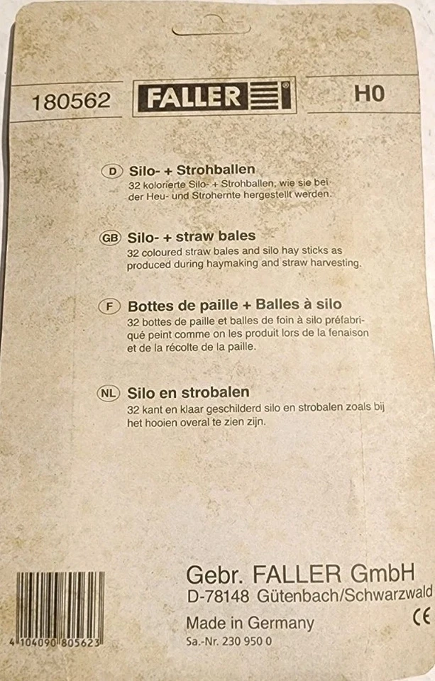 Faller HO #180562 Silo + Strohballen 32 O Psc - Image 2 of 2