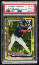 2024 Bowman Sapphire Chrome Prospects Yellow 52/75 Walker Jenkins PSA 10 1bk5