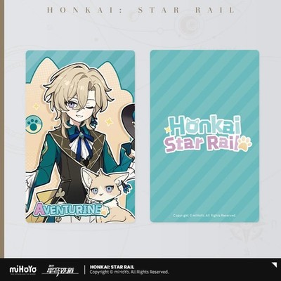 Honkai Star Rail Official Aventurine Little Cat Chibi Laser Ticket miHoYo