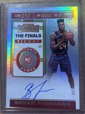 2019-20 Panini Contenders Bruno Fernando #137 Finals Ticket Rookie Auto Haw…