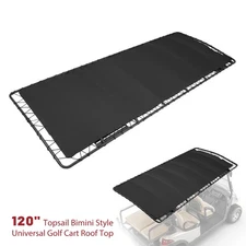 120" Bimini Style Golf Cart Roof Top Sun Top Tubular Canopy For EZGO Club Car