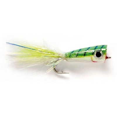 Fulling Mill Mylar Popper Chartreuse/White Fly