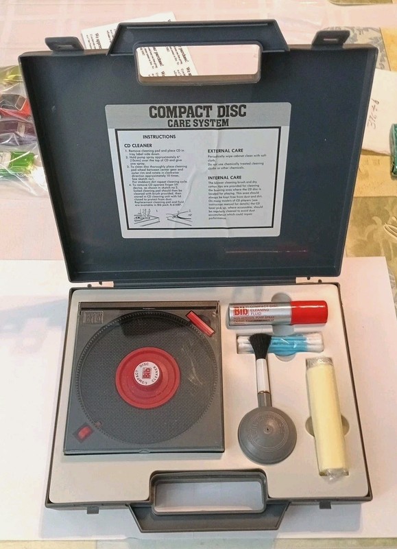 Vintage Rare Compact Disc Care System Cleaner Kit BIB Brand New Made In UK 