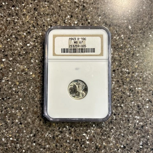 1943 D Mercury Dime MS67 NGC