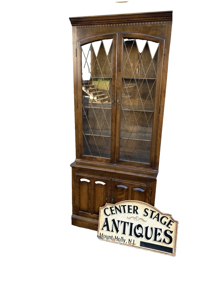 66953 枫木 ETHAN ALLEN Curio 中国橱柜书柜 — 第 2/4 张图片