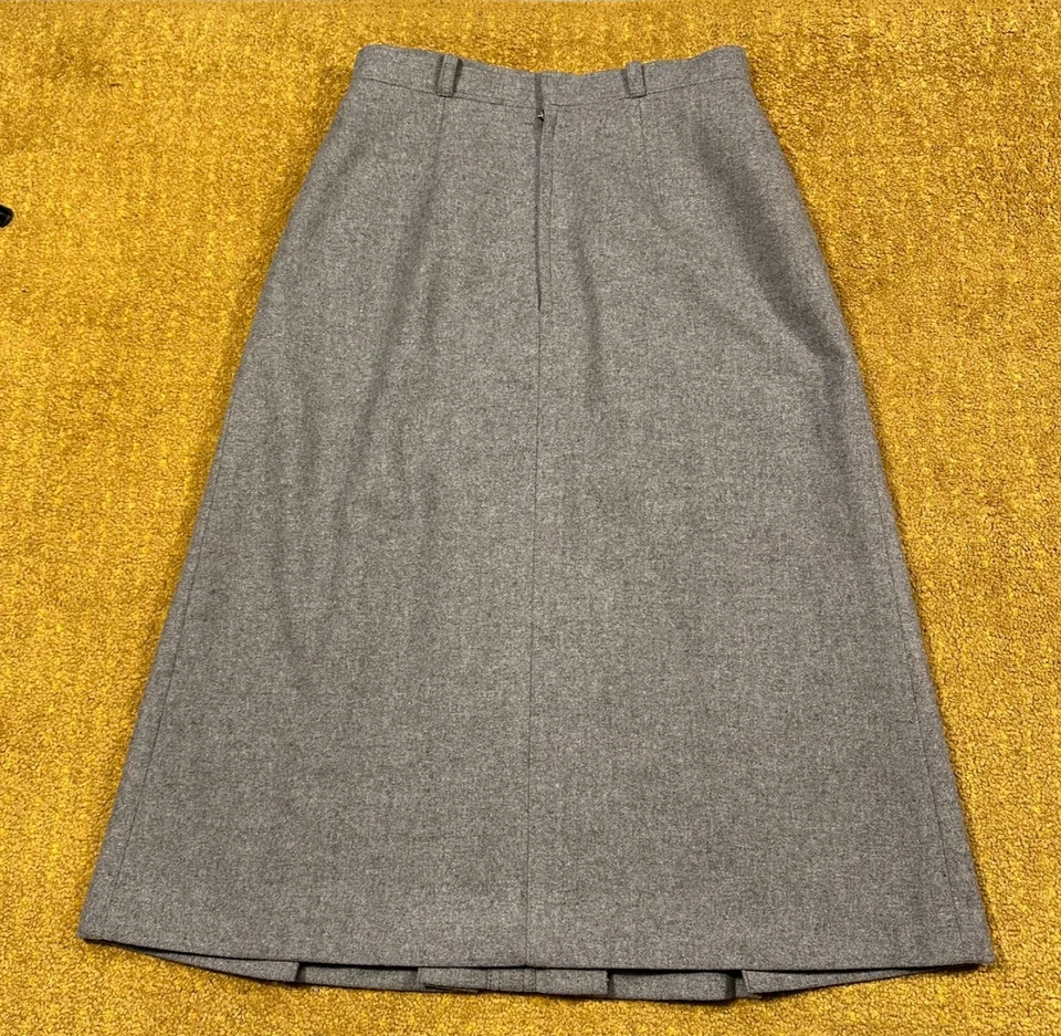 womens xs vintage wool pleated office siren japanese skirt mid length 25 inch - Image 2 of 4