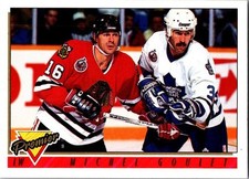 1993-94 Topps Premier Base 386 Michel Goulet Chicago Blackhawks HOF