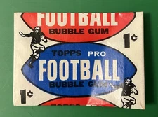 Original 1957 Topps 1 Cent Football Card Wrapper Nice