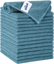 Microfiber Cleaning Cloths, Multi-Purpose, Streak-Free, 15-Pack, 30×30 cm