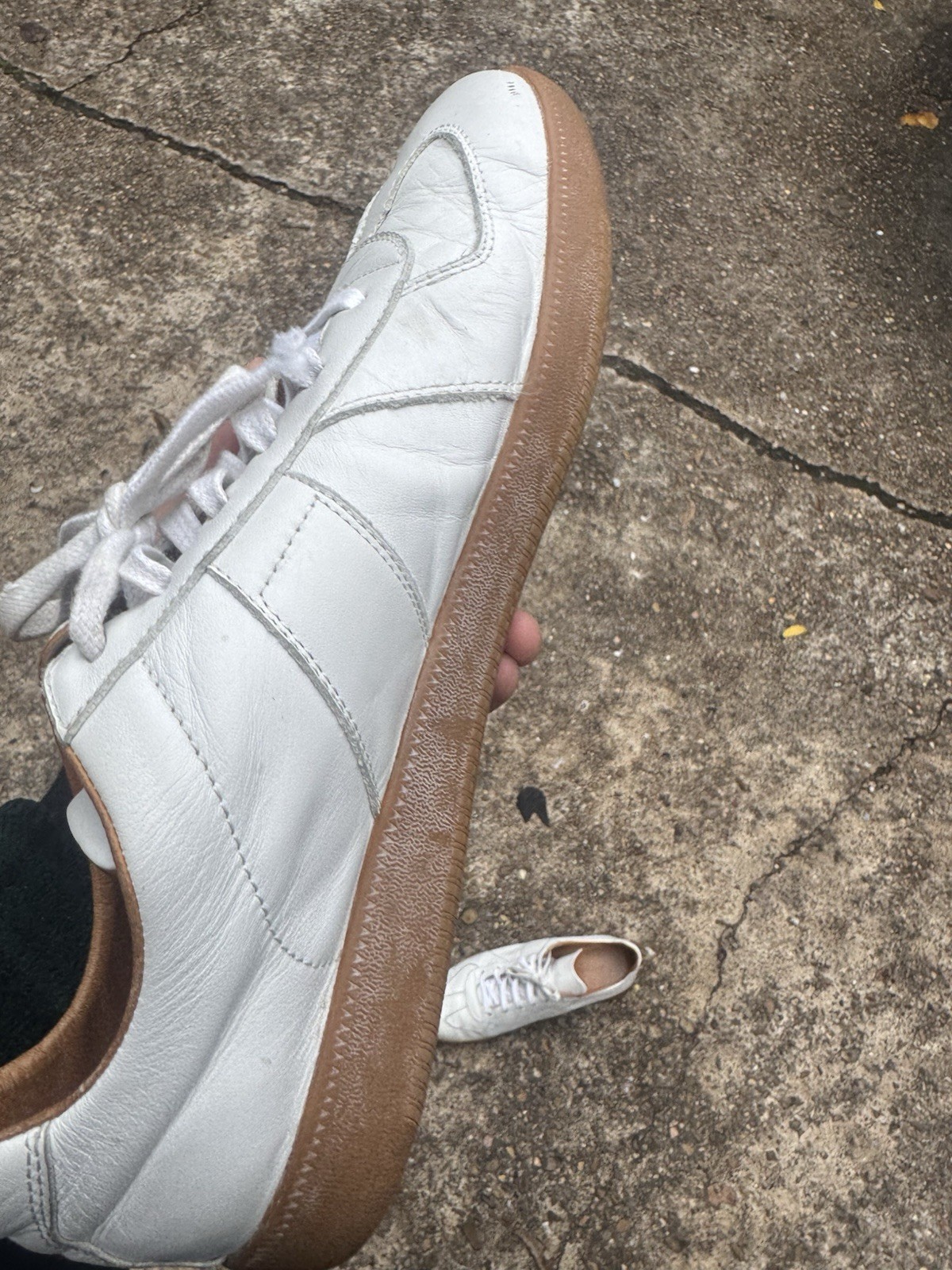 Beckett Simonon Morgan GAT Trainers Size 11 White Leather Gum Soles