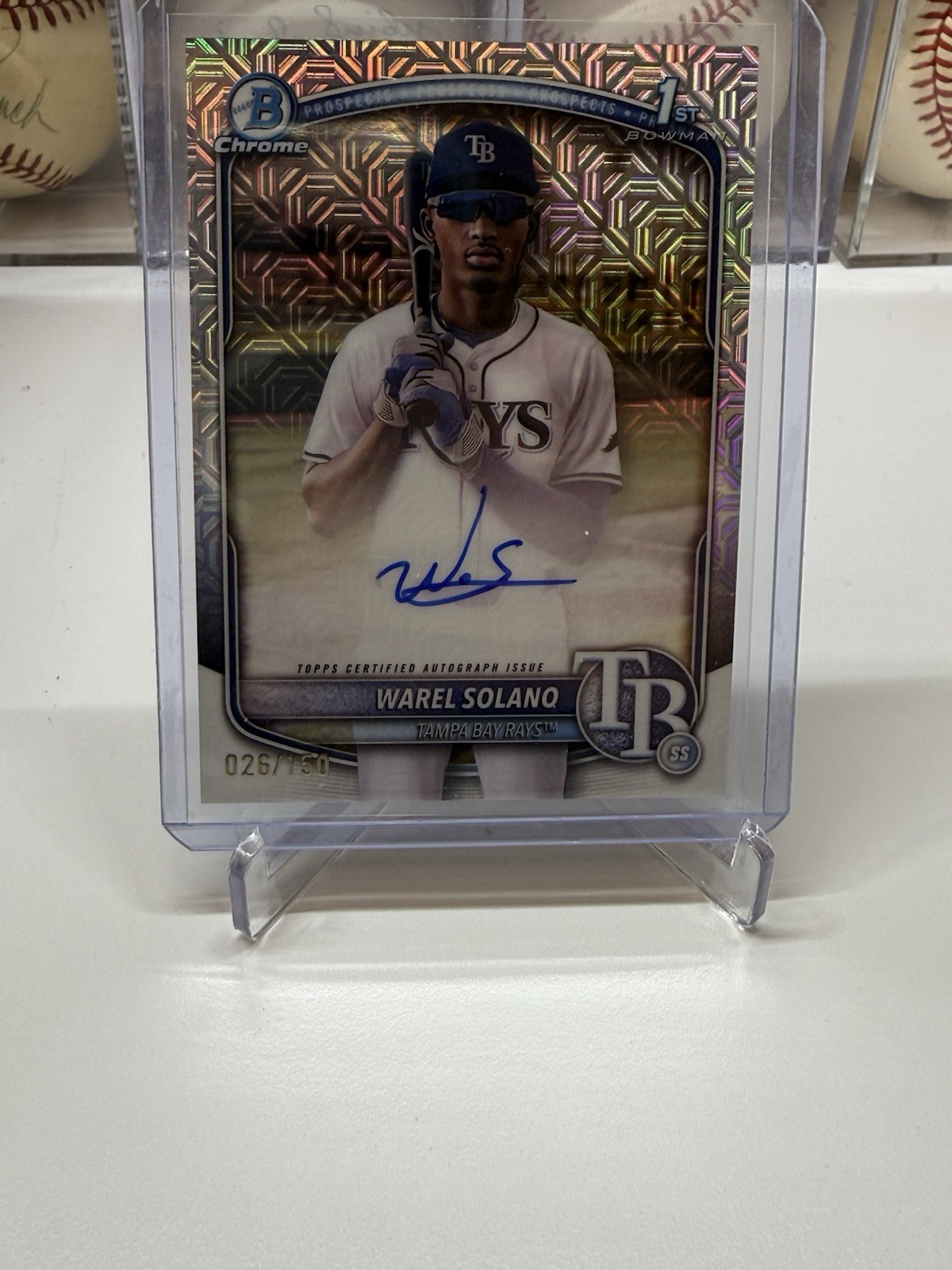 2025 BOWMAN CHROME 1ST - WAREL SOLANO - HTA CHOICE REFRACTOR AUTO /150