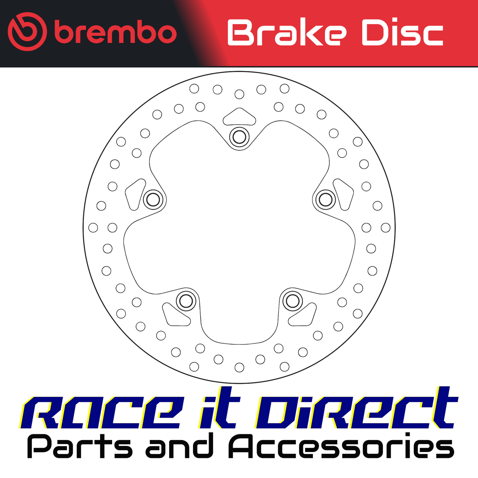 Brake Disc for BMW R 1250 RS ABS 2019-2020 Rear Brembo