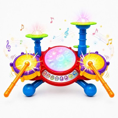 Play Baby Kleinkind Jazz Schlagzeug Set Kinder musikalisch elektronisch beleuchtet Bildung Geschenk