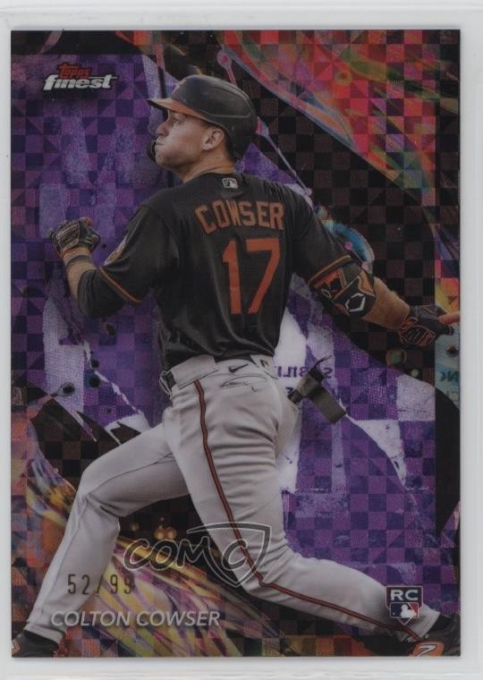 2024 Topps Finest Uncommon Purple Checkerboard Refractor /99 Colton Cowser #111
